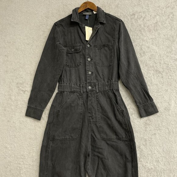 NEW Women's 4 Long Sleeve Utility Baggy Denim Jumpsuit - Universal Thread i1676 - Picture 5 of 10
